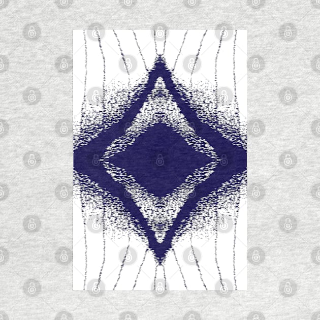 Shibori , Ikat , Blue And White Diamond by justrachna